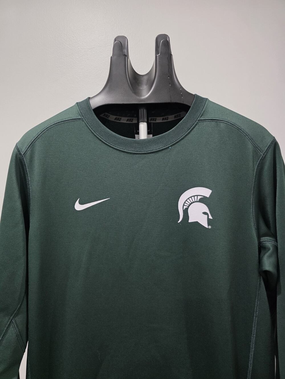 Nike Michigan State Spartans Therma-FIT Crewneck Sweatshirt Mens Medium Green